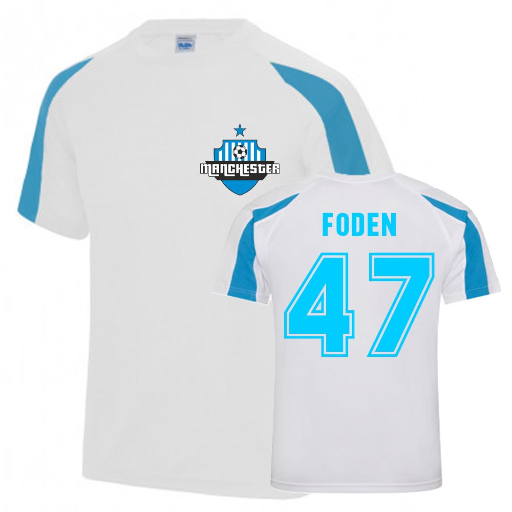 Phil Foden Man City Sports Training Jersey (White)_0