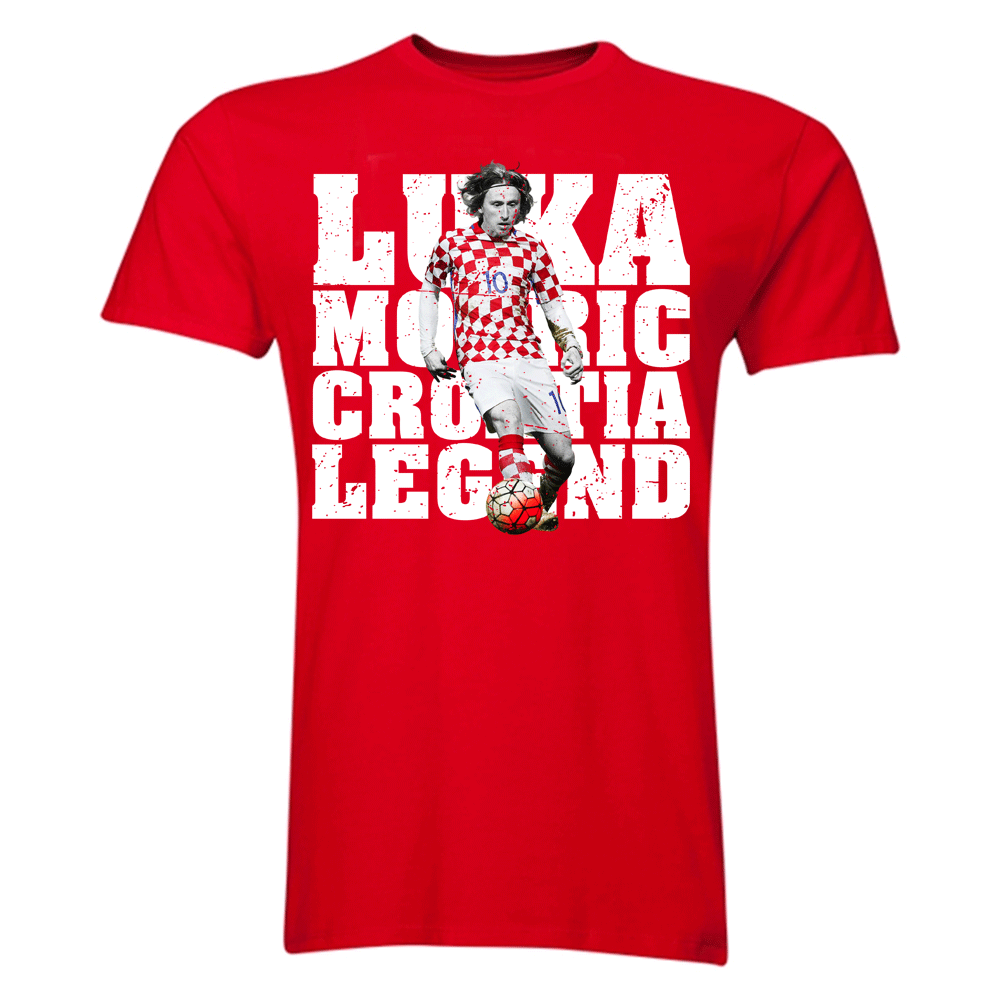 Luka Modric Croatia Player T-Shirt (Red) - Kids_0