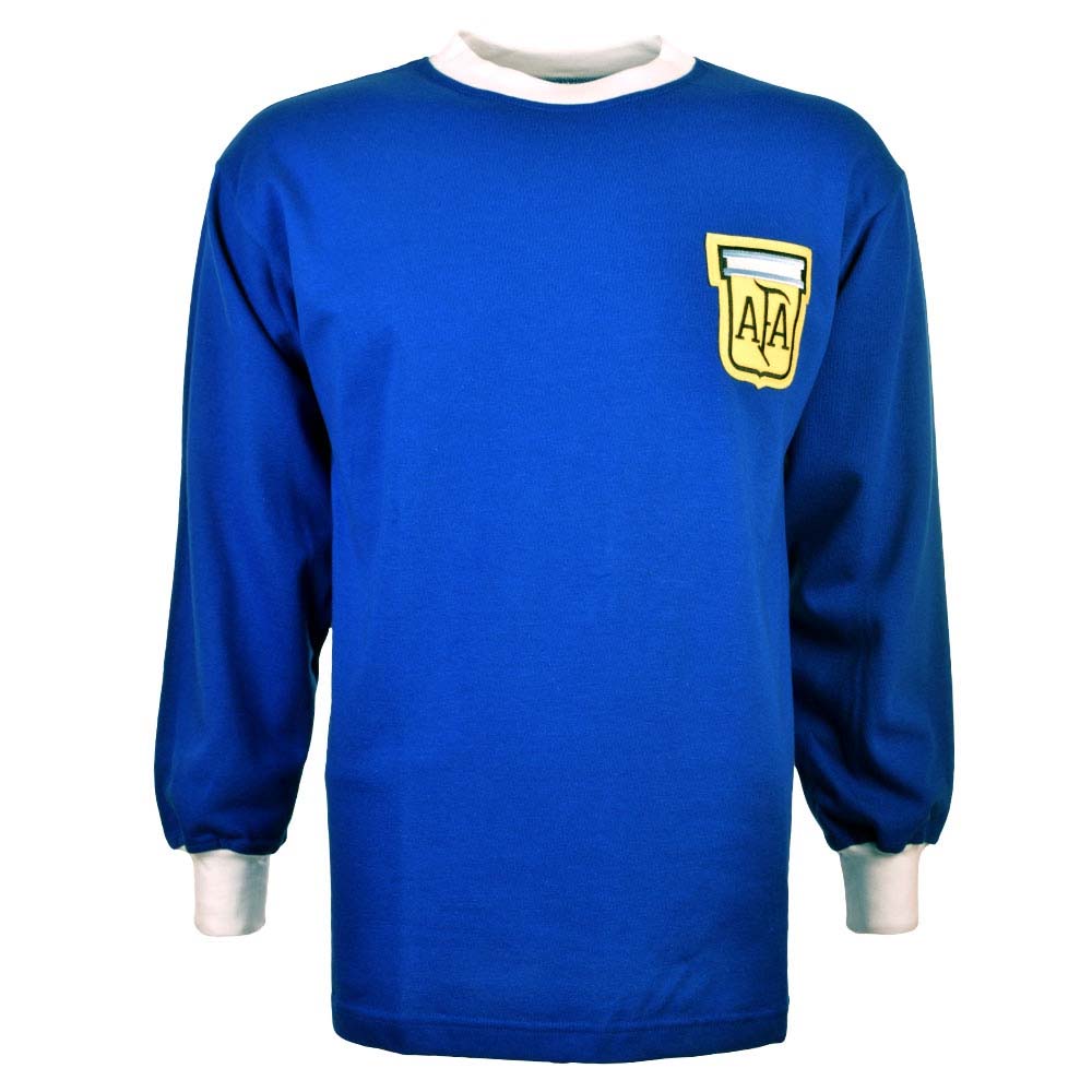 Argentina 1982 World Cup Away Retro Football Shirt_0