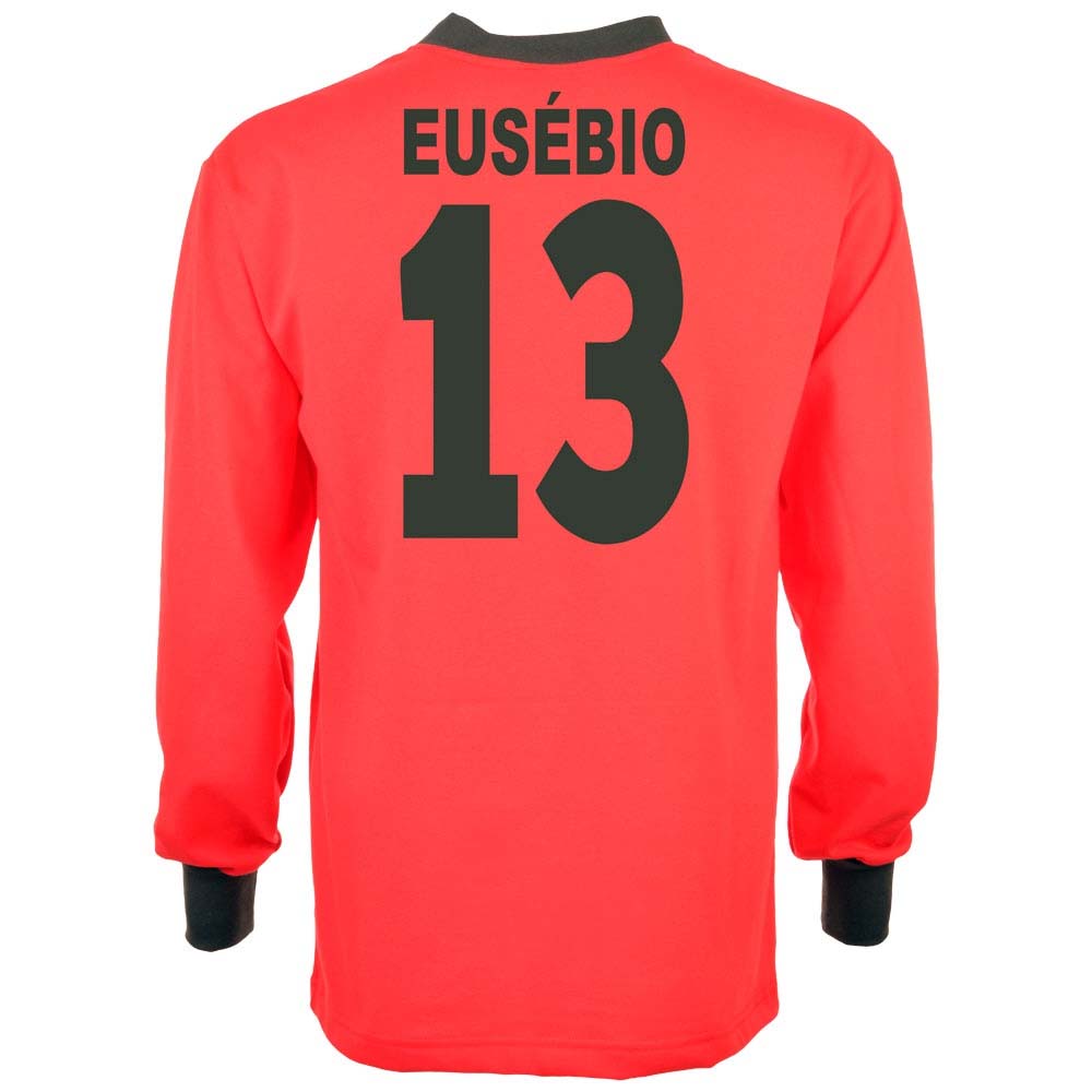 Portugal 1966 World Cup Eusebio 13 Retro Football Shirt_0