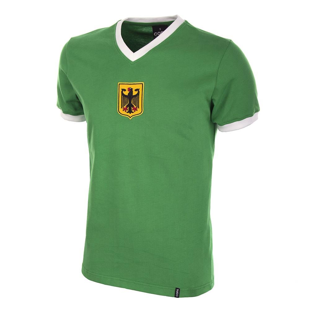 Germany Away 1970's Short Sleeve Retro Football Shirt_0
