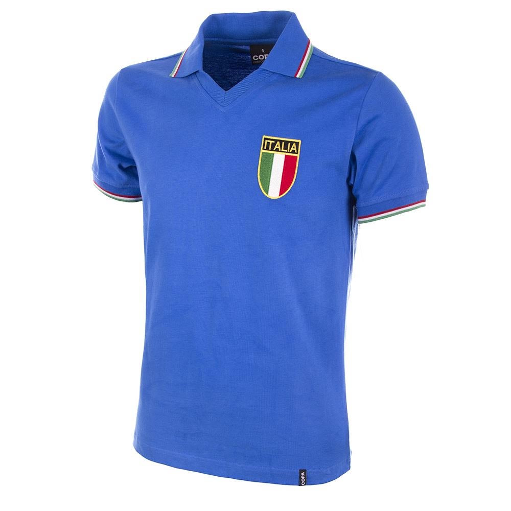 Italy World Cup 1982 Short Sleeve Retro Football Shirt_0
