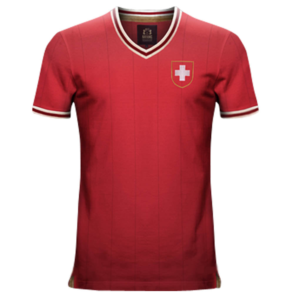 Vintage Switzerland Home Soccer Jersey_0