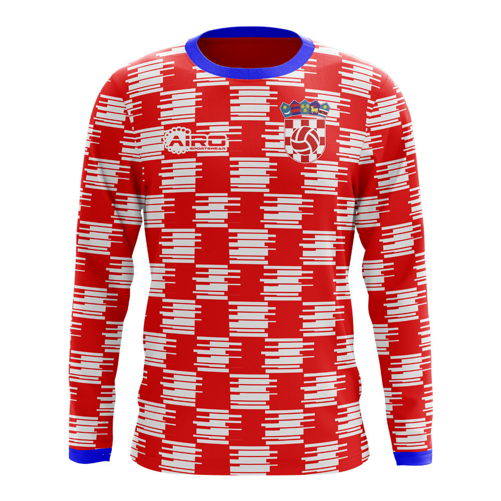 2023-2024 Croatia Long Sleeve Home Concept Football Shirt (Kids)_0