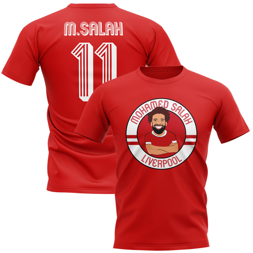 Mohamed Salah Liverpool Illustration T-Shirt (Red)_0