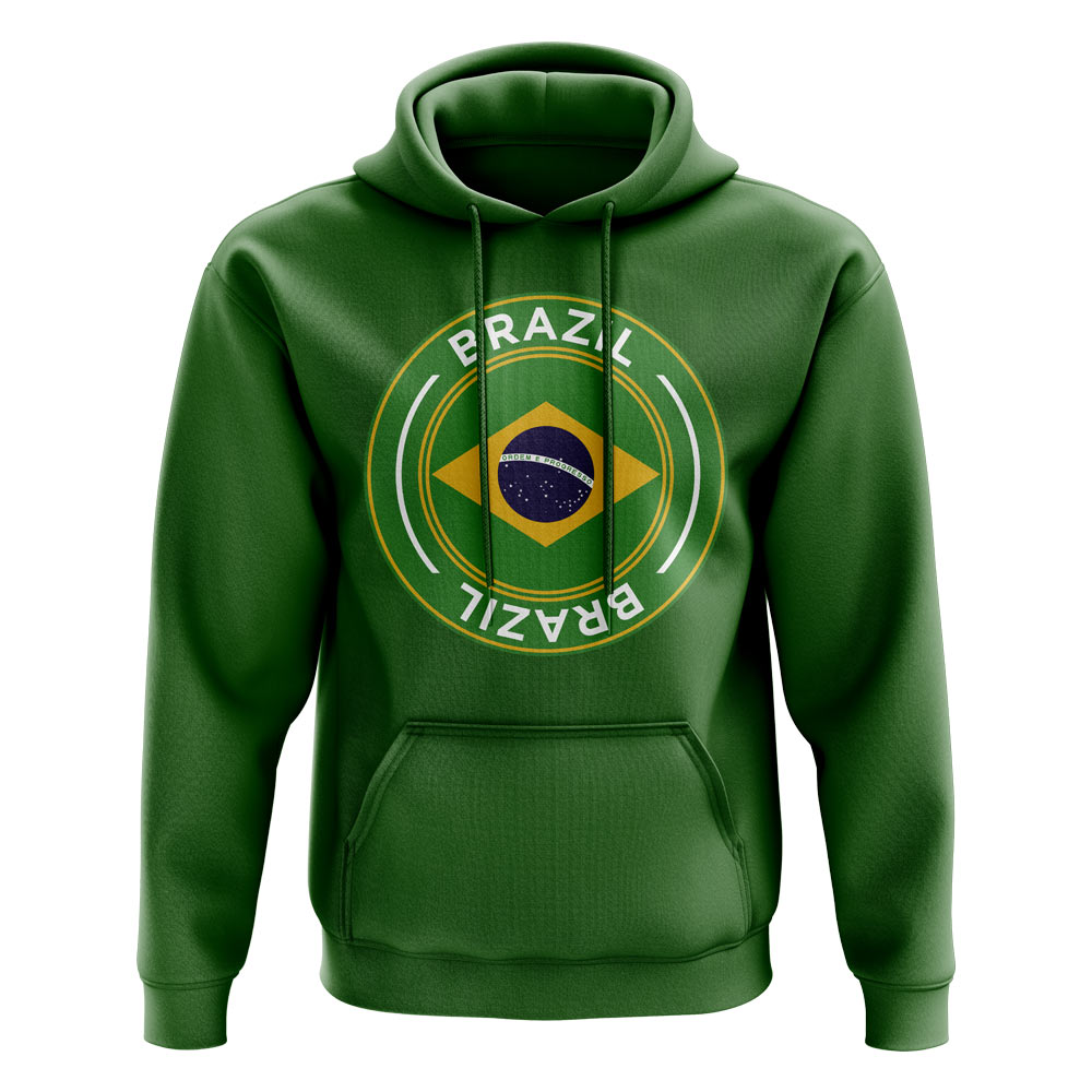 Brazil Football Badge Hoodie (Green)_0