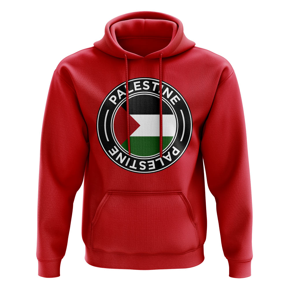 Palestine Football Badge Hoodie (Red)_0