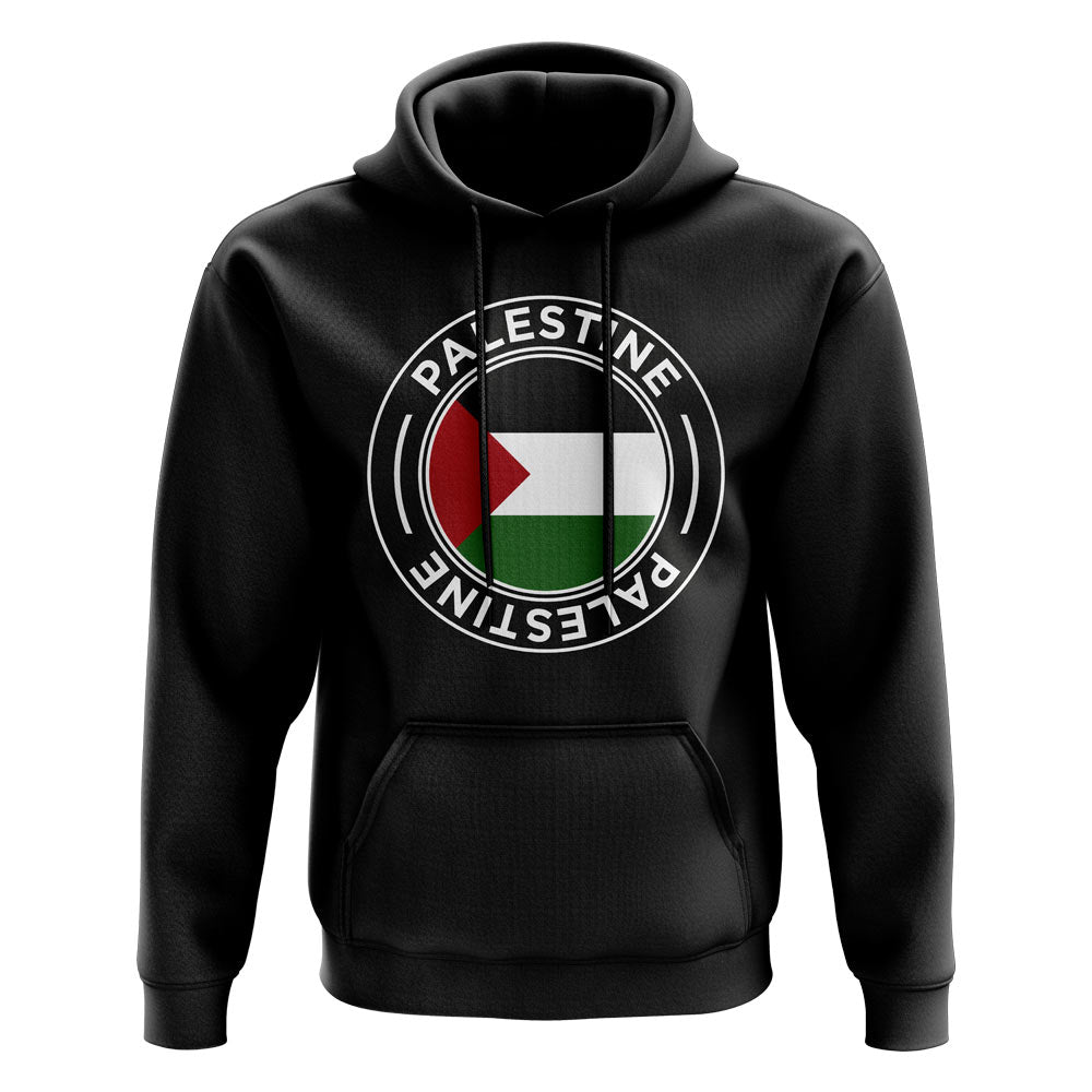 Palestine Football Badge Hoodie (Black)_0