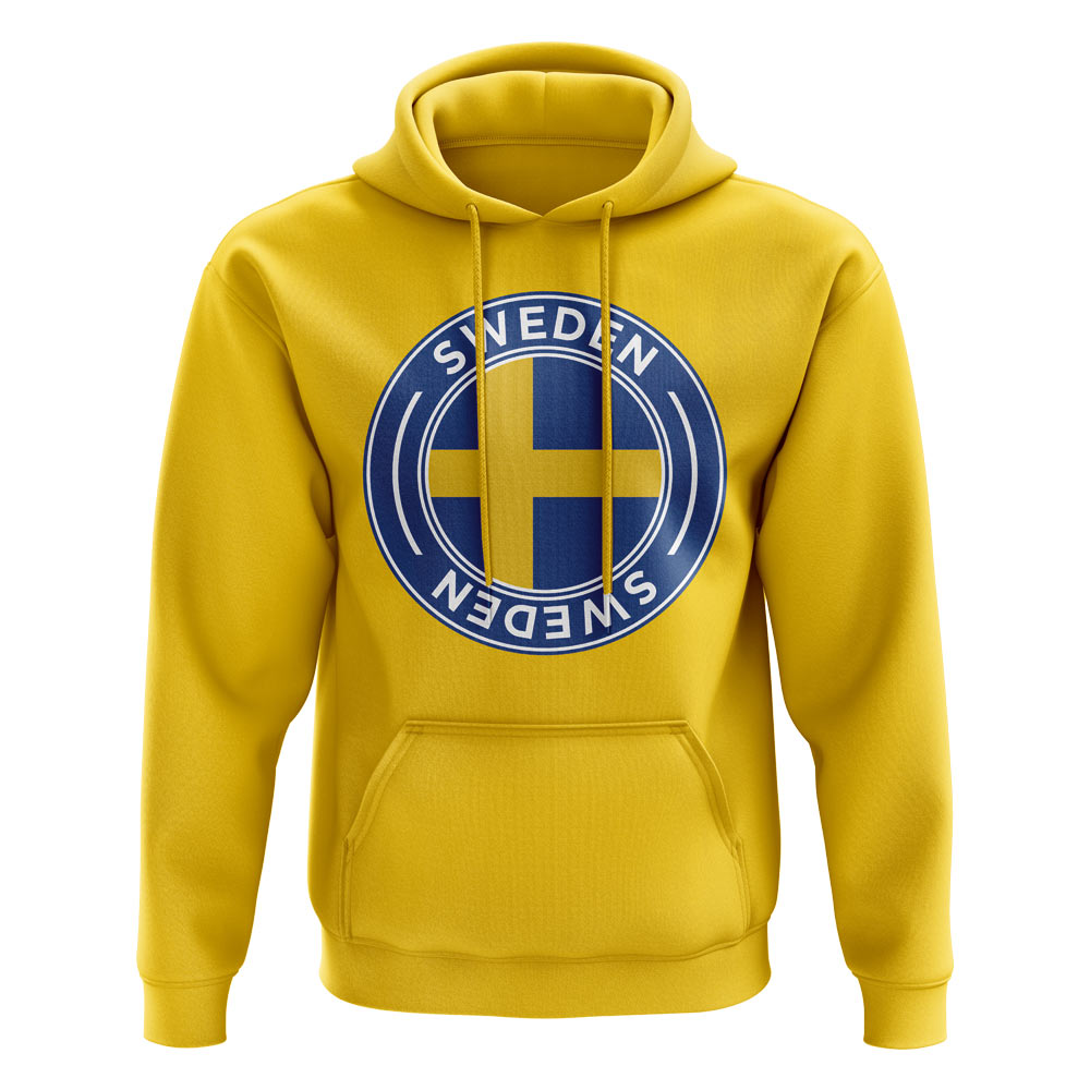 Sweden Football Badge Hoodie (Yellow)_0