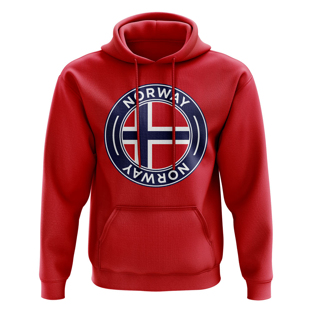 Norway Football Badge Hoodie (Red)_0