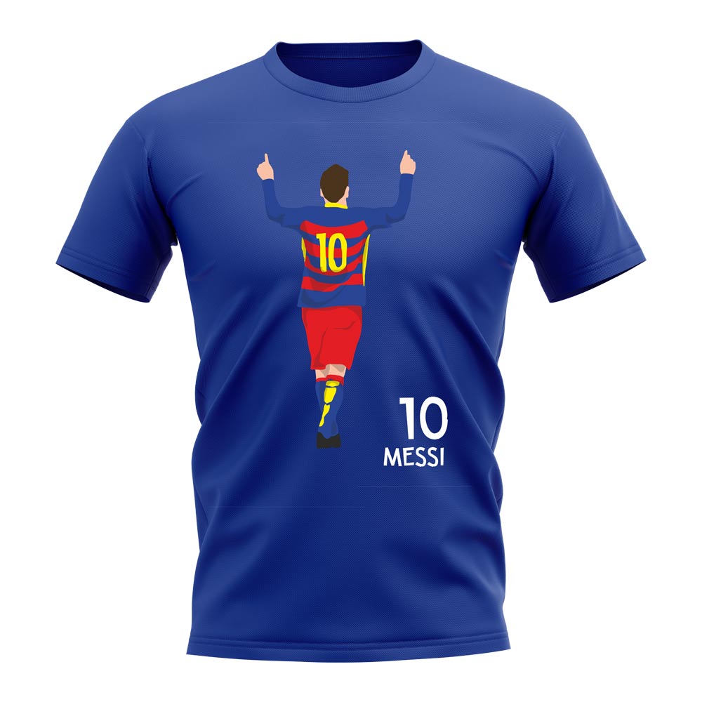 Lionel Messi Barcelona Player Graphic T-Shirt (Blue)_0