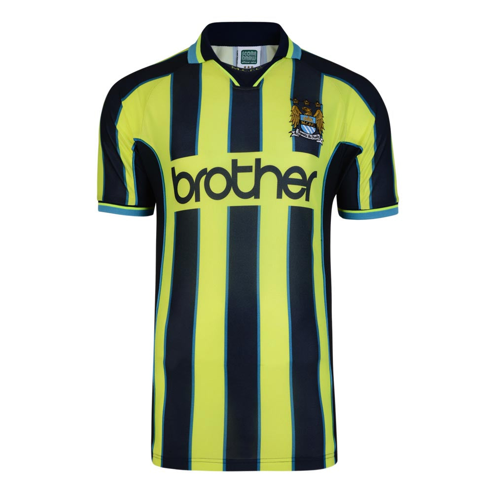 Score Draw Manchester City 1999 Wembley Retro Football Shirt_0