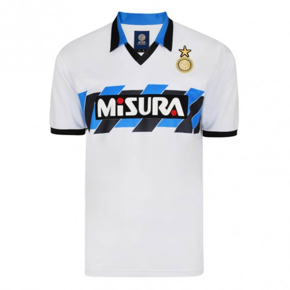 Score Draw Internazionale 1990 Away Retro Football Shirt_0