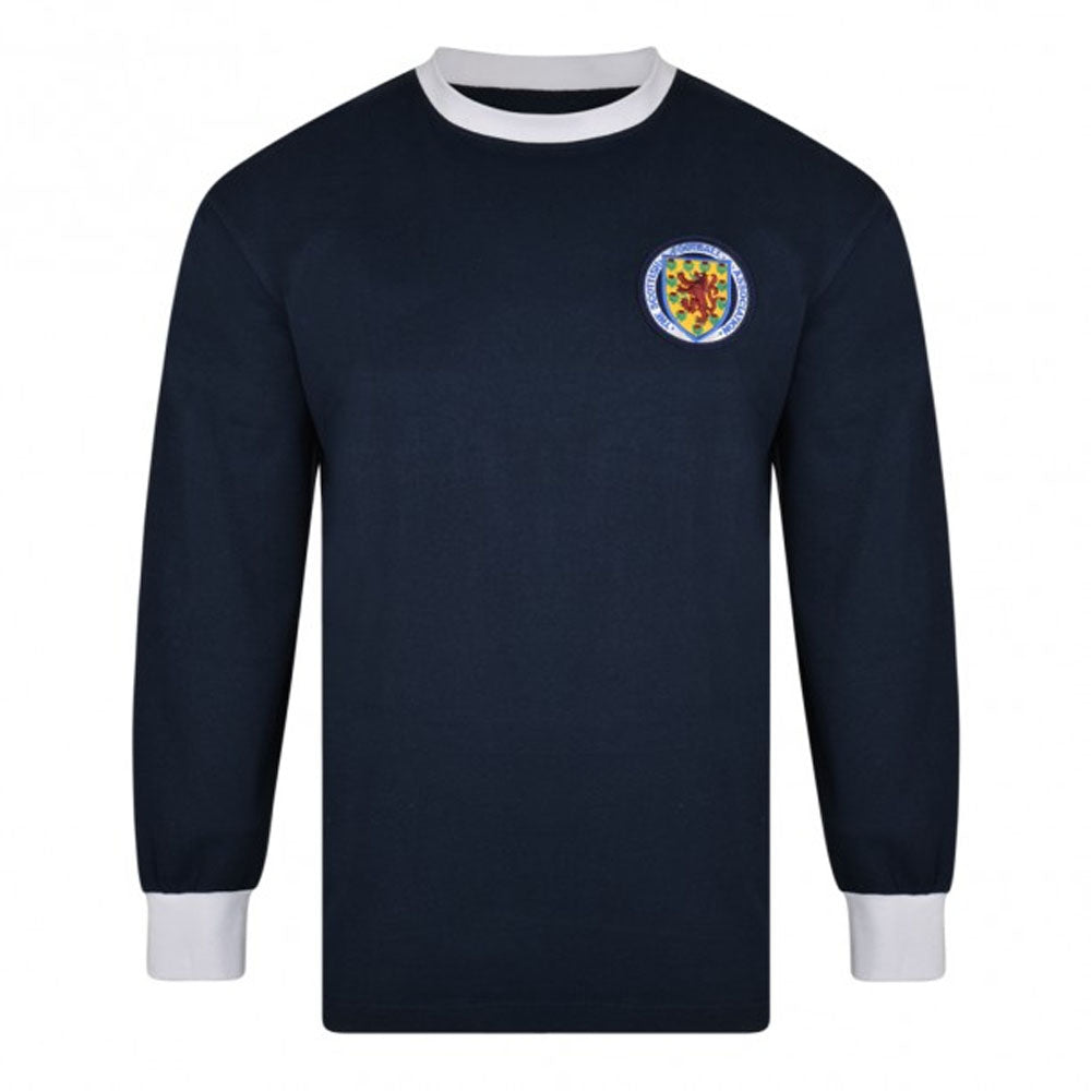 Score Draw Scotland 1967 Long Sleeve Retro Football Shirt_0