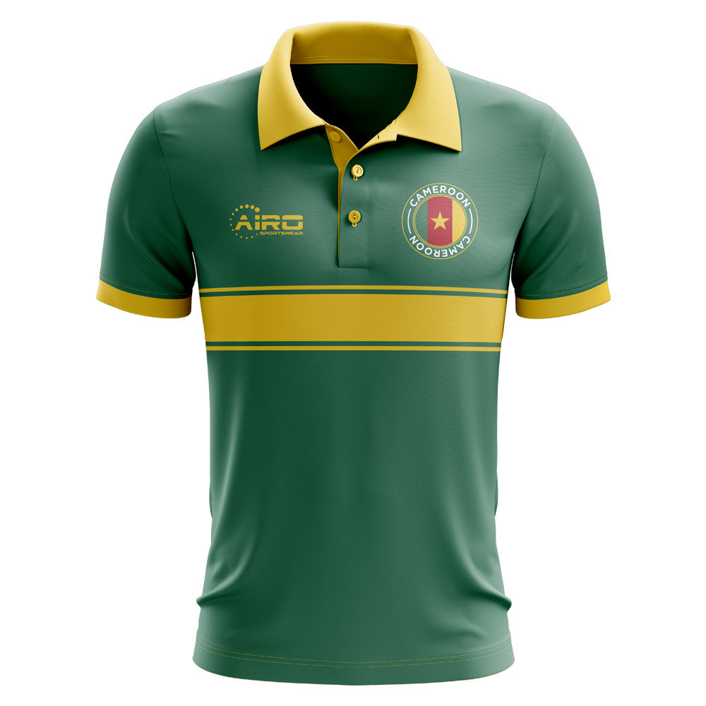 Cameroon Concept Stripe Polo Shirt (Green)_0