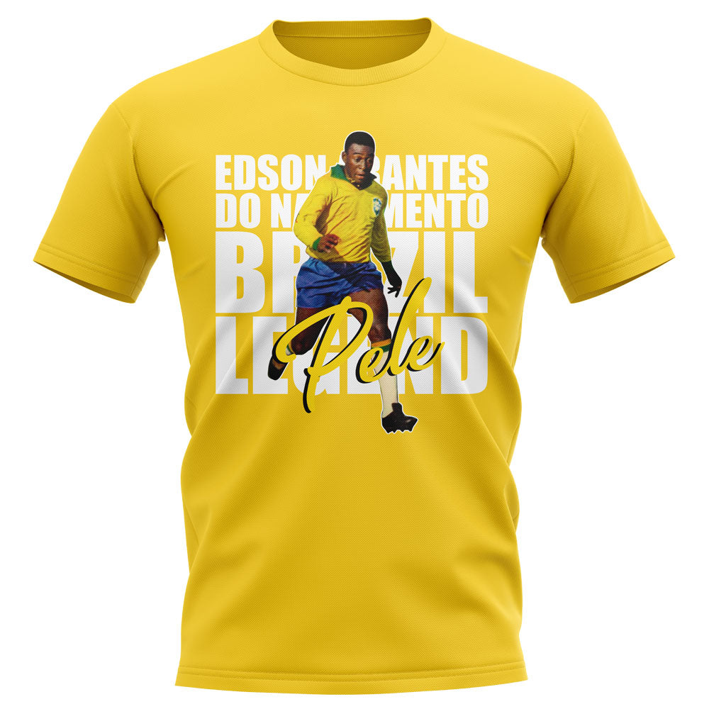 Pele Brazil Player T-Shirt (Yellow)_0