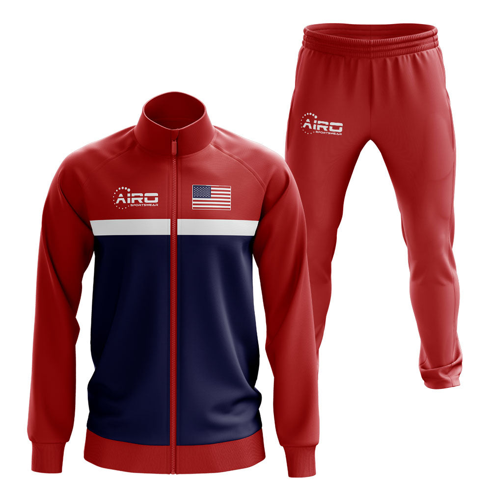 Usa Concept Football Tracksuit (Red)_0