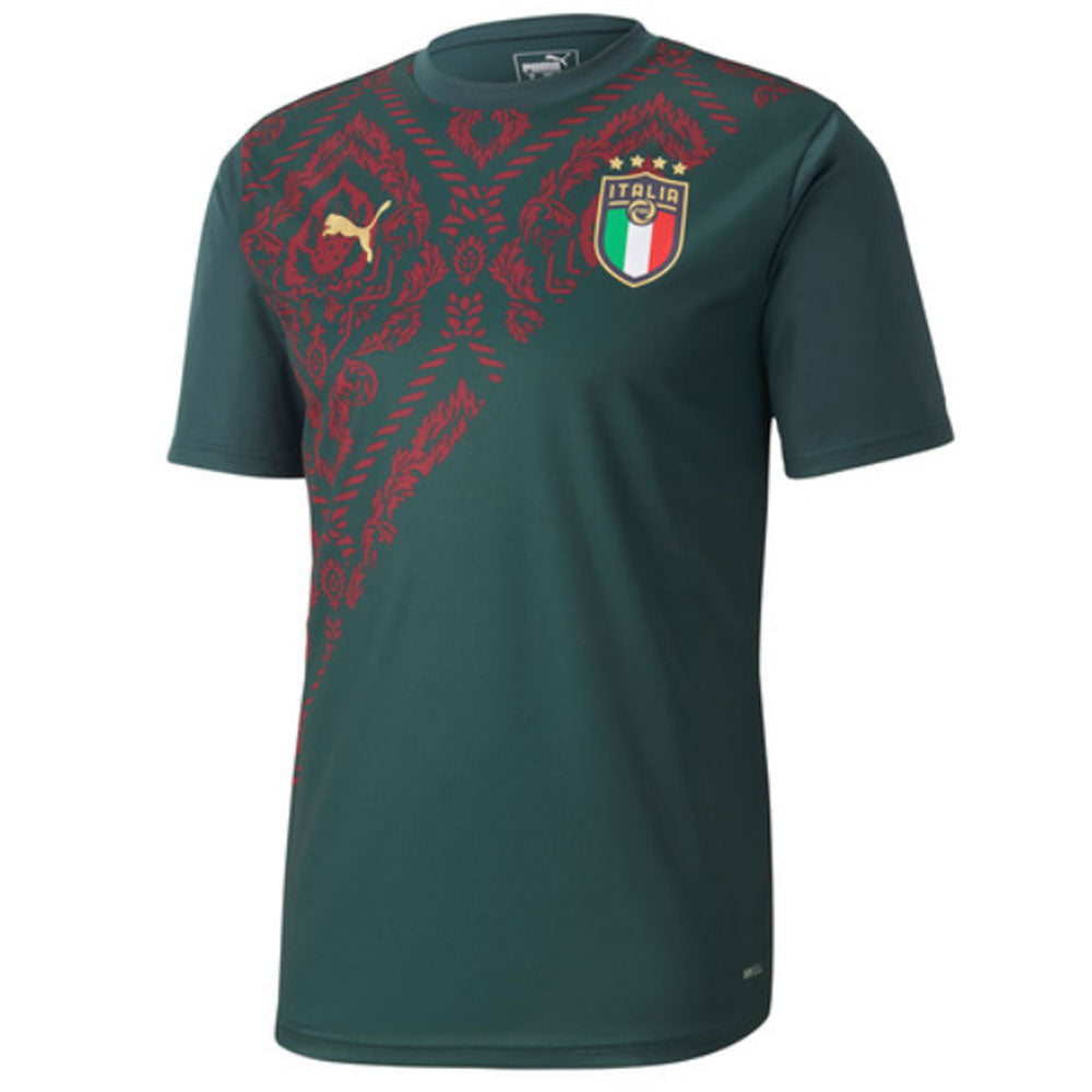 2019-2020 Italy Puma Stadium Jersey (Pine)_0