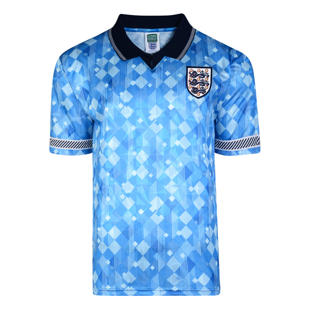 Score Draw England 1990 Third World Cup Finals Retro Football Shirt_0