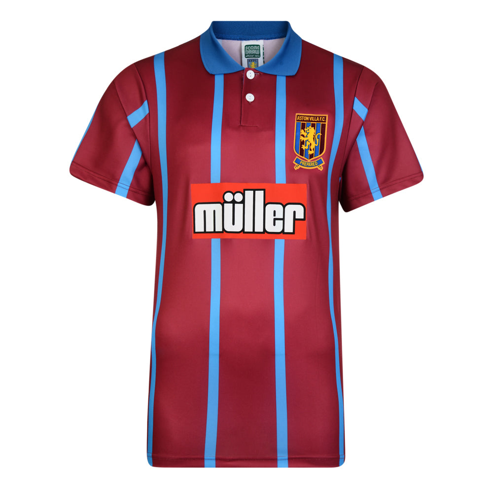 Score Draw Aston Villa 1994 Retro Football Shirt_0
