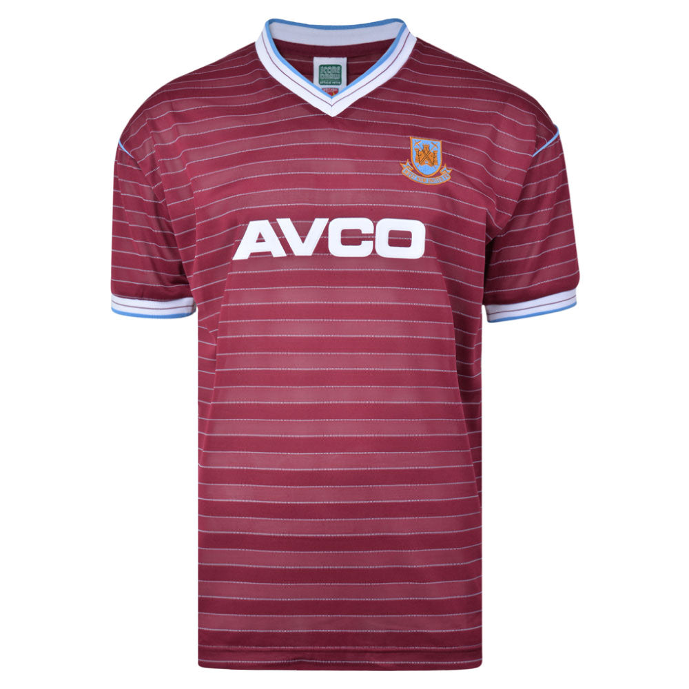 Score Draw West Ham United 1986 Retro Football Shirt_0