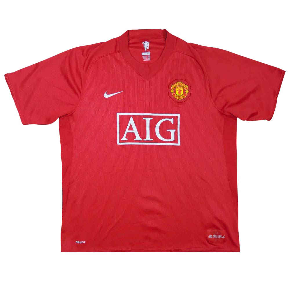 Manchester United 2007-09 Home Shirt (XL) (Excellent)_0