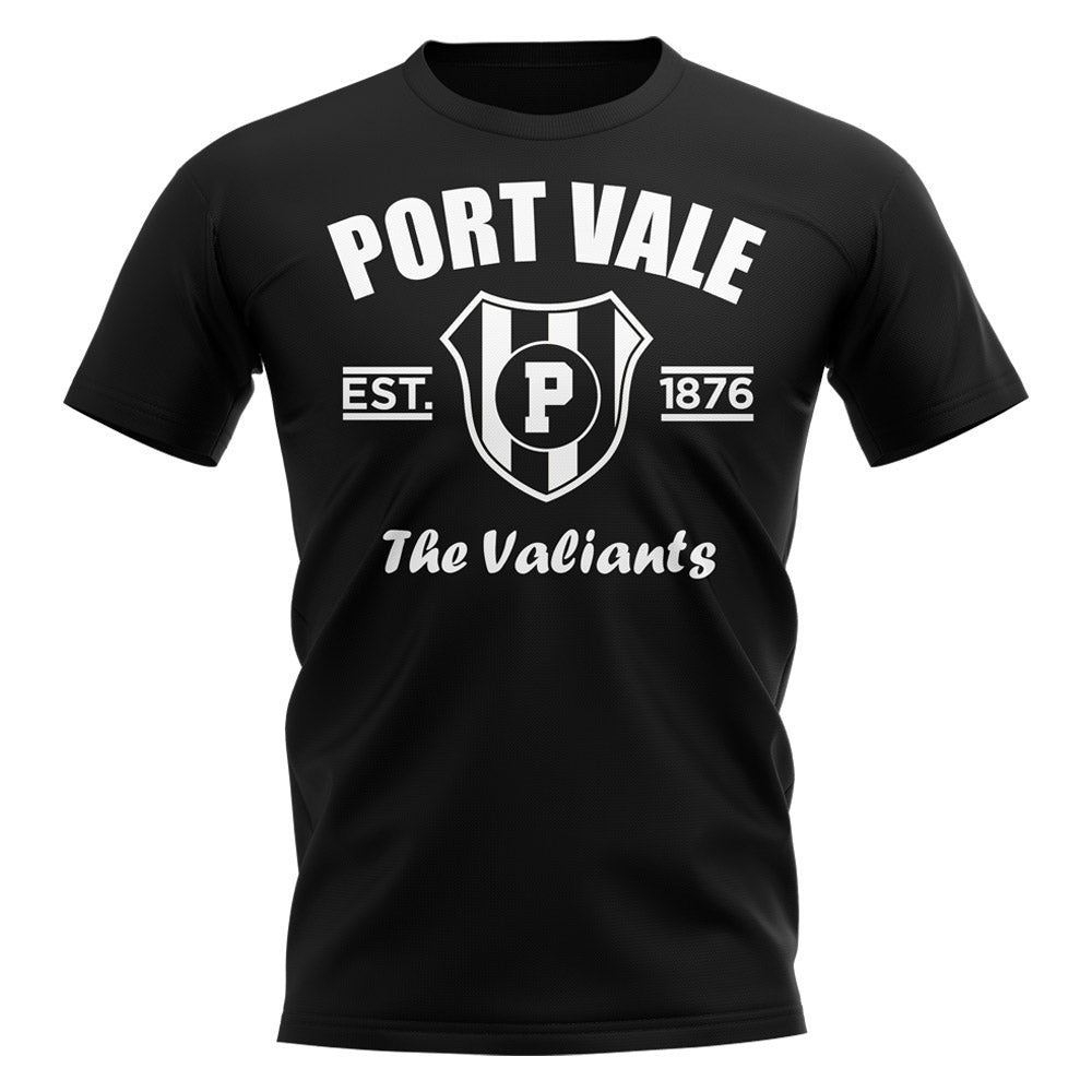 Port Vale Established Football T-Shirt (Black)_0