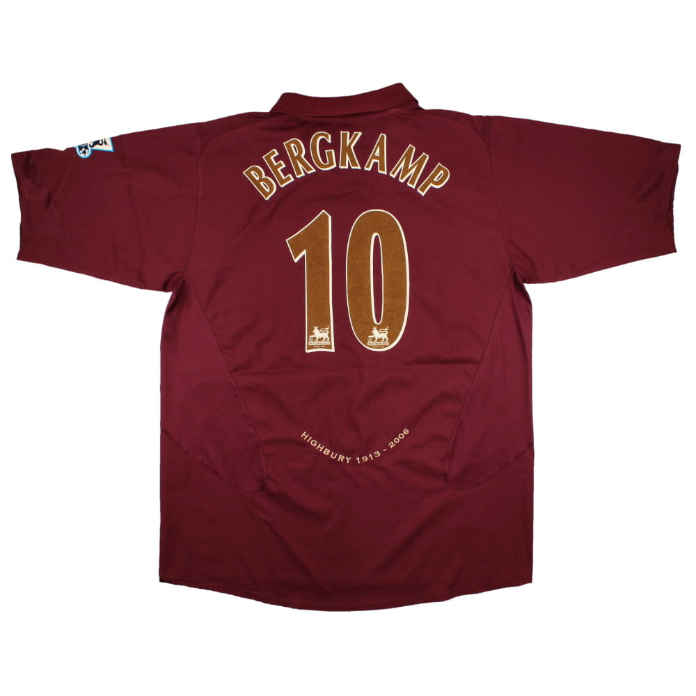 Arsenal 2005-06 Home Shirt (XL) Bergkamp #10 (Excellent)_0