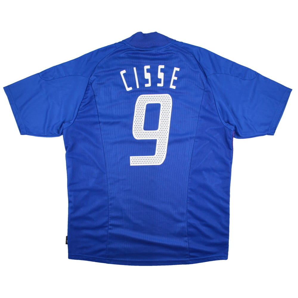 France 2002-04 Home Shirt (XL) Cisse #9 (Excellent)_0