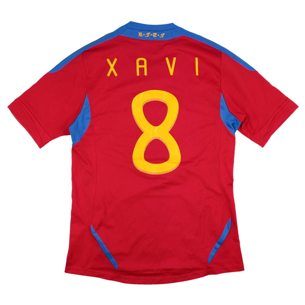 Spain 2011-12 Home Shirt (M) Xavi #8 (Very Good)_0
