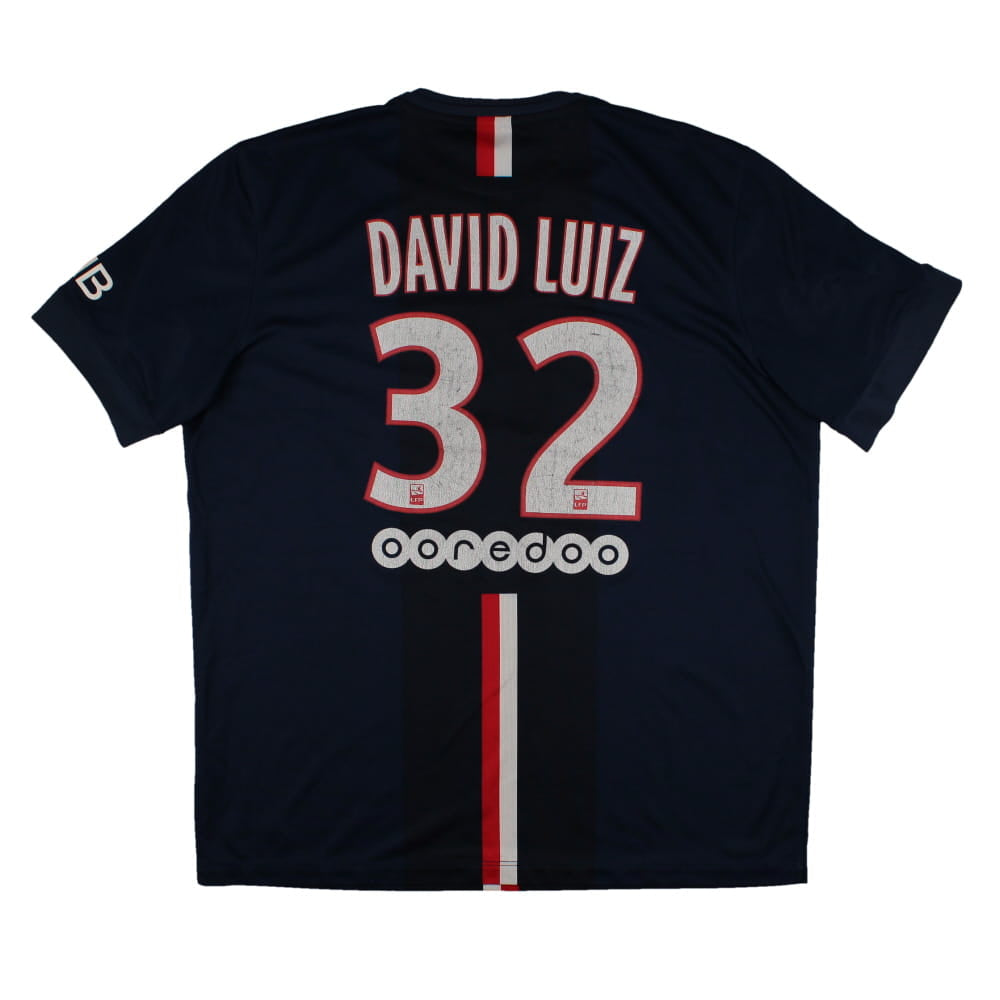 PSG 2014-15 Home Shirt (XL) David Luiz #32 (Good)_0