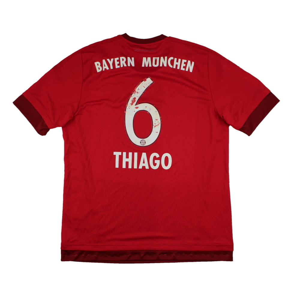 Bayern Munich 2015-16 Home Shirt (L) Thiago #6 (Fair)_0
