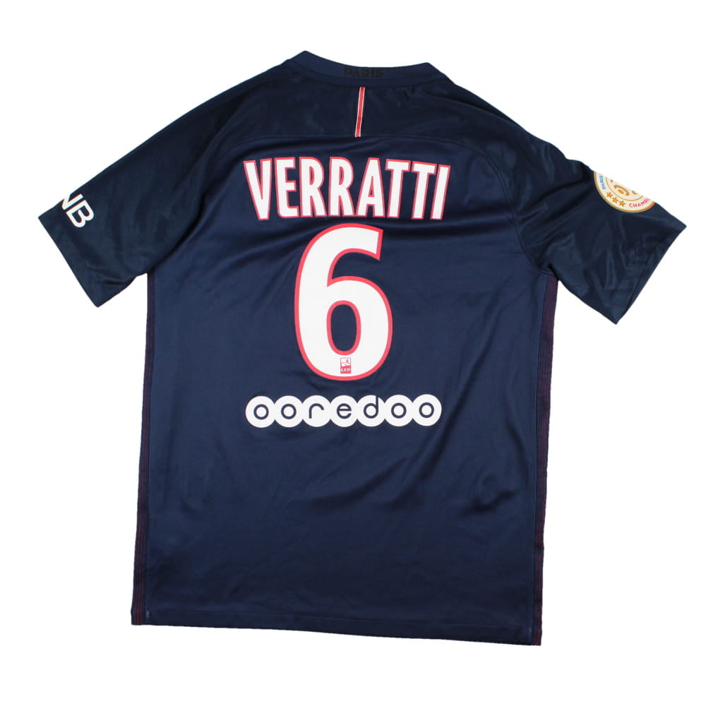 PSG 2016-17 Home Shirt (M) Verratti #6 (Excellent)_0