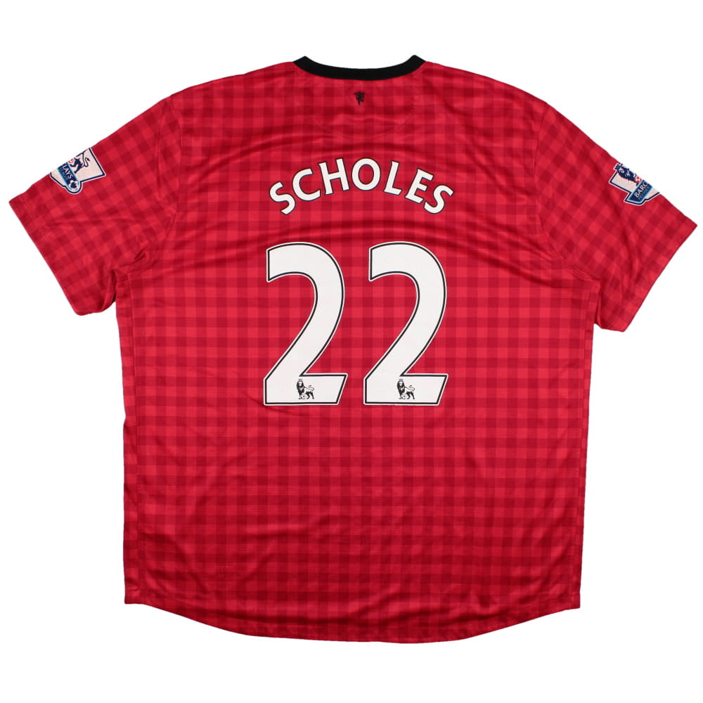 Manchester United 2012-13 Home Shirt (2XL) Scholes #22 (Good)_0