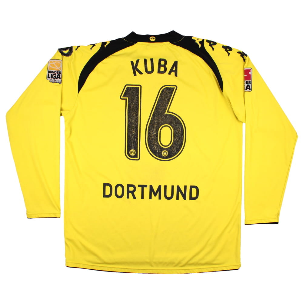 Borussia Dortmund 2009-10 Home Long Sleeve Shirt (Kuba #16) (2XL) (Very Good)_0