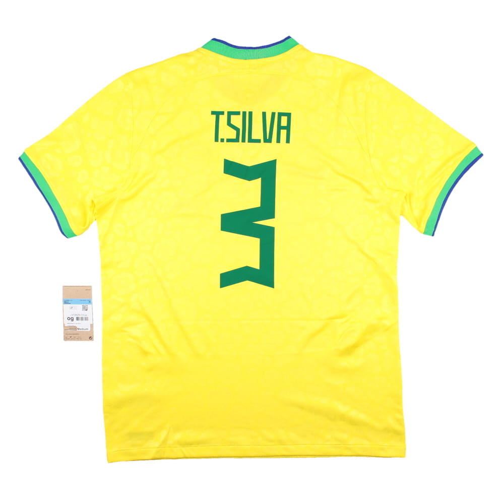 Brazil 2022-23 Home Shirt (T.Silva #3) (M) (BNWT)_0