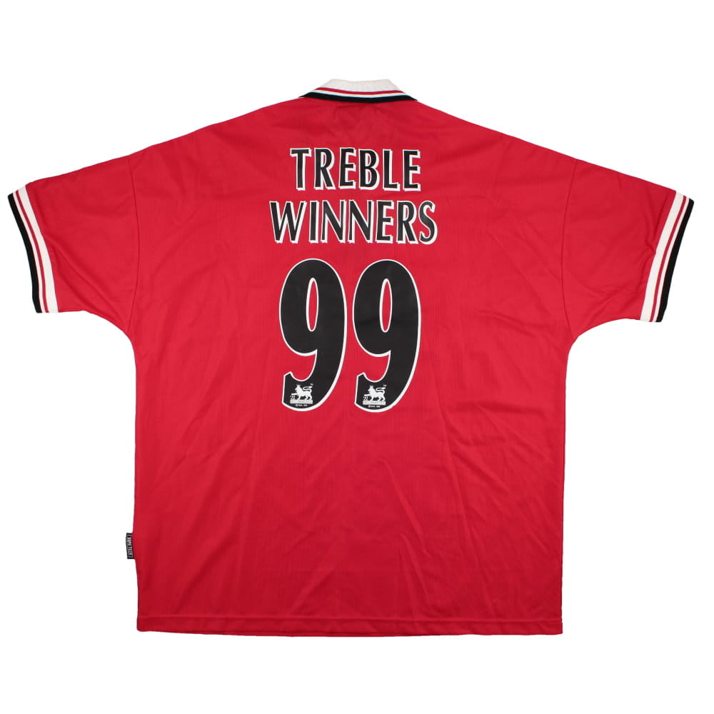 Manchester United 1998-2000 Home Shirt (XXL) Treble Winners #99 (Excellent)_0