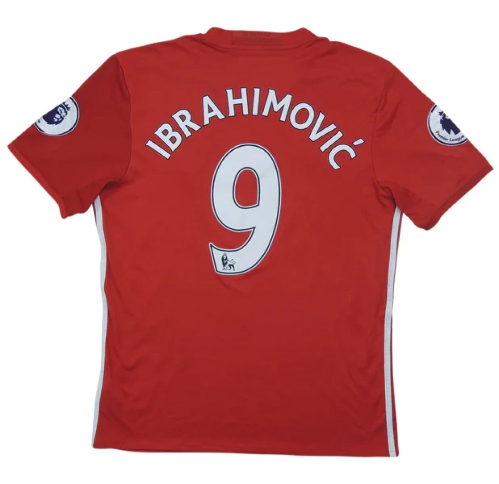 Manchester United 2016-17 Home Shirt (Ibrahimovic #9) (M) (Excellent)_0