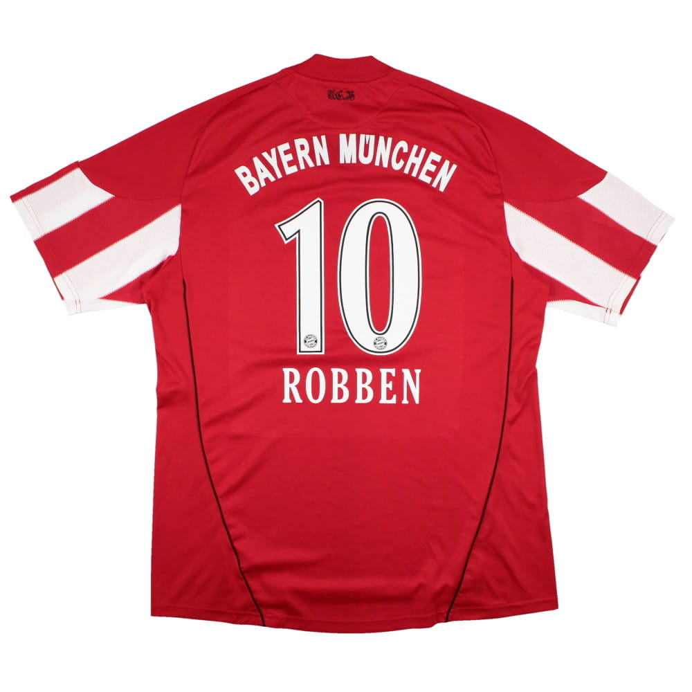 Bayern Munich 2010-11 Home Shirt (XL) Robben #10 (Excellent)_0