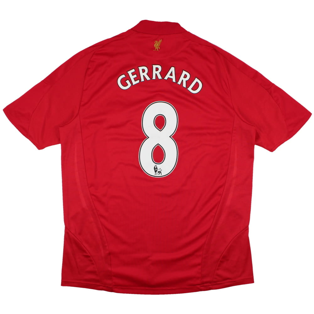 Liverpool 2008-10 Home Shirt (Gerrard #8) (2XL) (Good)_0