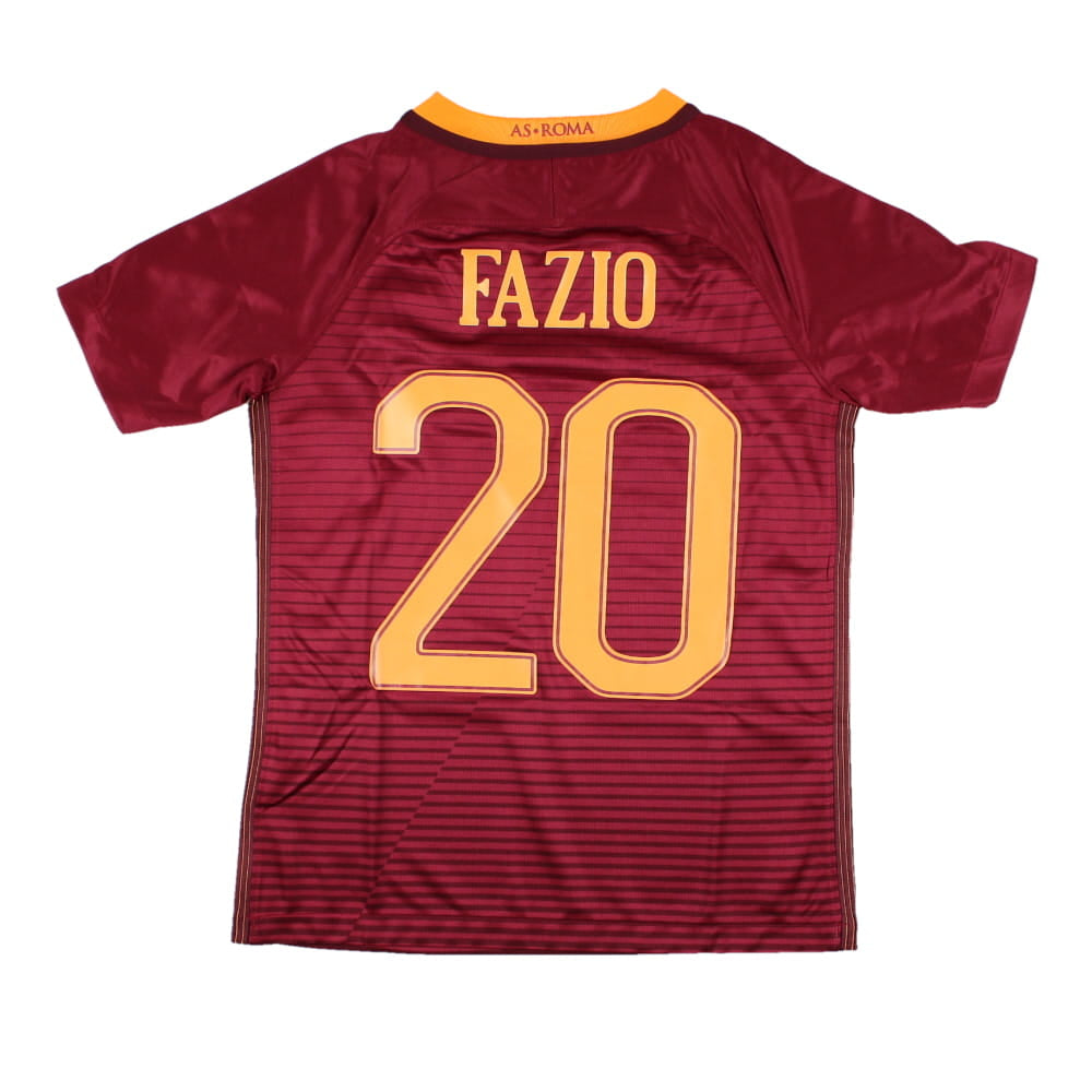 Roma 2016-17 Home Shirt (SB) Fazio #20 (Mint)_0