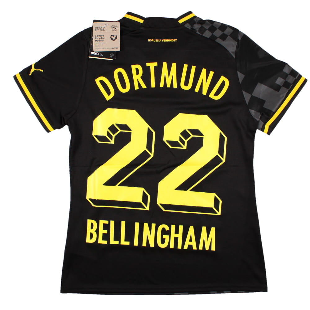 Borussia Dortmund 2022-23 Away Shirt (Women\'s) (S) (Bellingham #22) (Excellent)_0