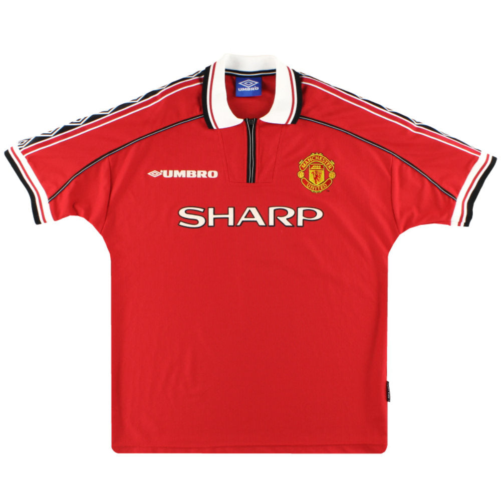 Manchester United 1998-00 Home Shirt (XXL) (Excellent)_0