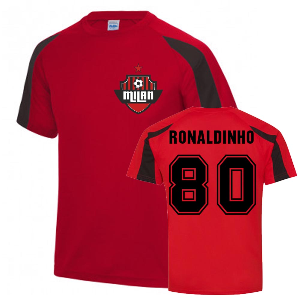 Ronaldinho Milan Sports Training Jersey (Red)_0