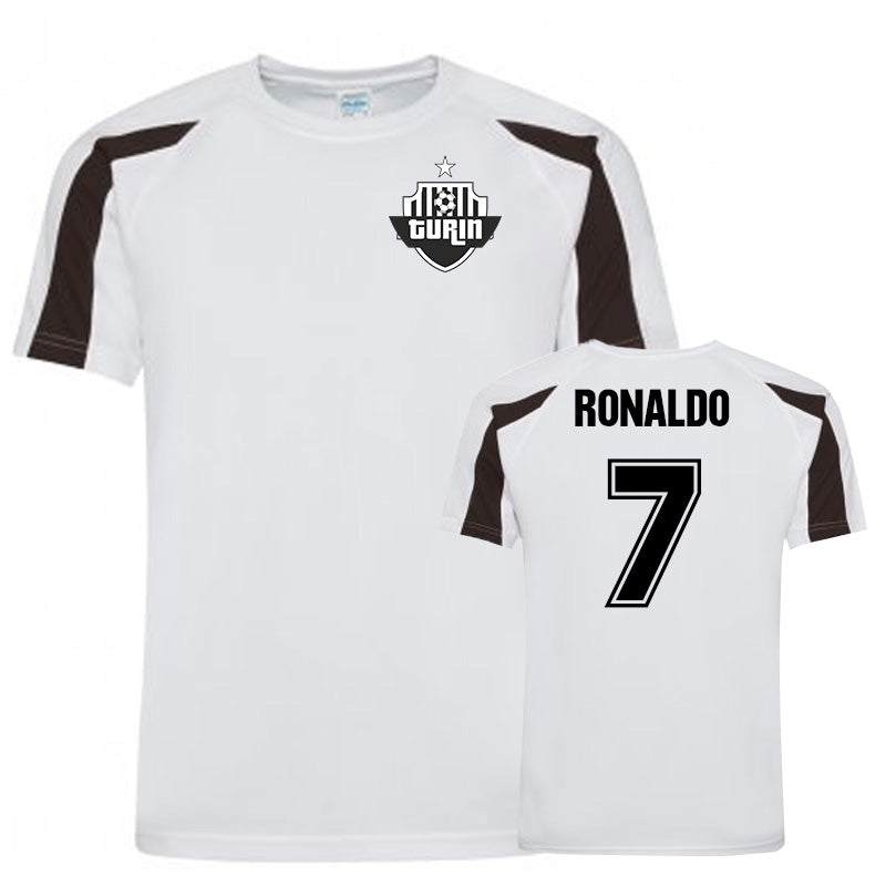Cristiano Ronaldo Juventus Sports Training Jersey (White)_0