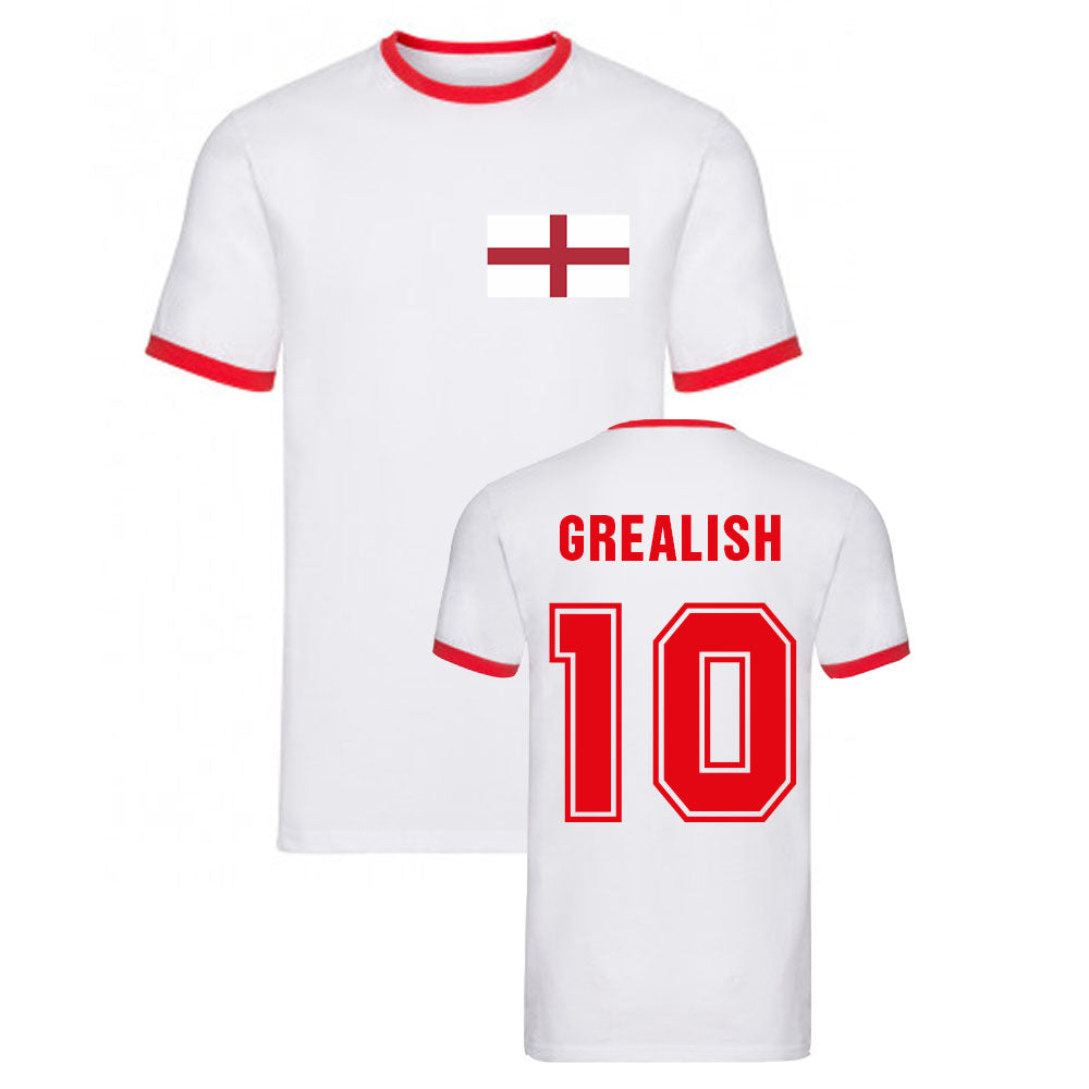 Jack Grealish England Ringer Tee (White)_0