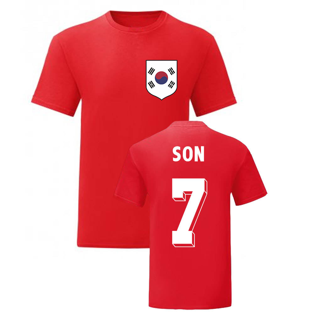 Son Heung-Min (Son) South Korea National Hero Tee (Red)_0
