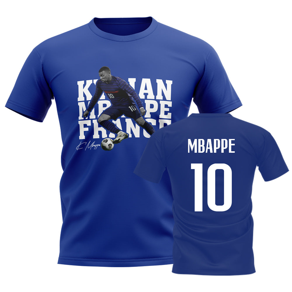 Kylian Mbappe France Player Tee (Blue)_0