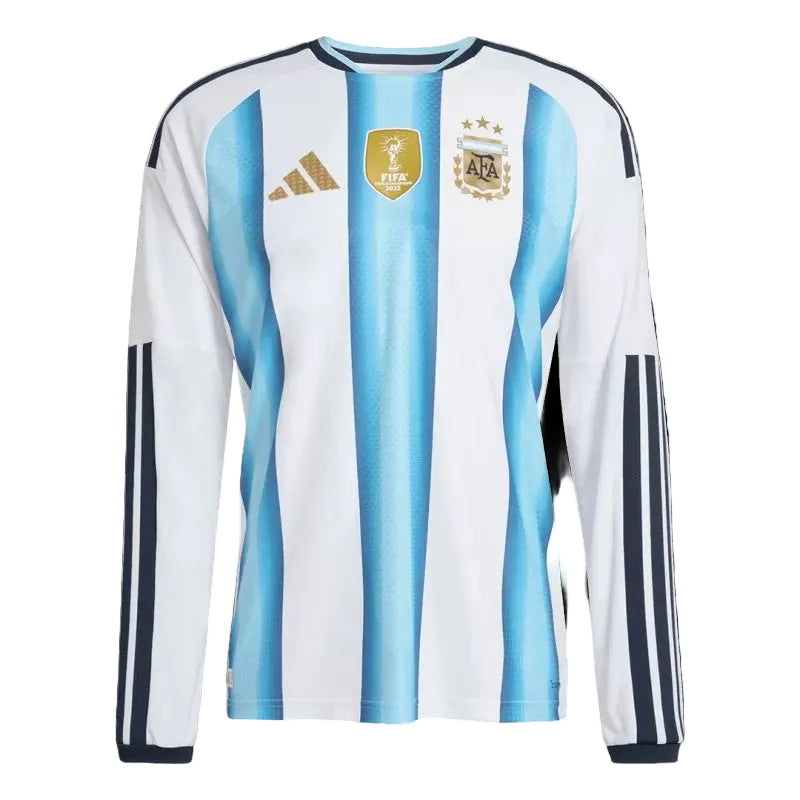 Argentina 2026 Long Sleeve Home Jersey with World Champions Patch