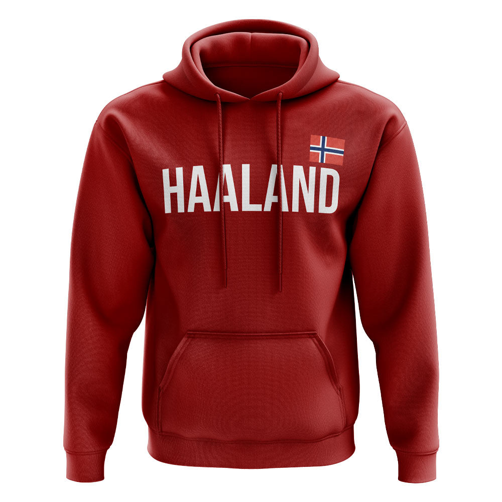 Erling Haaland Norway name hoody (red)_0